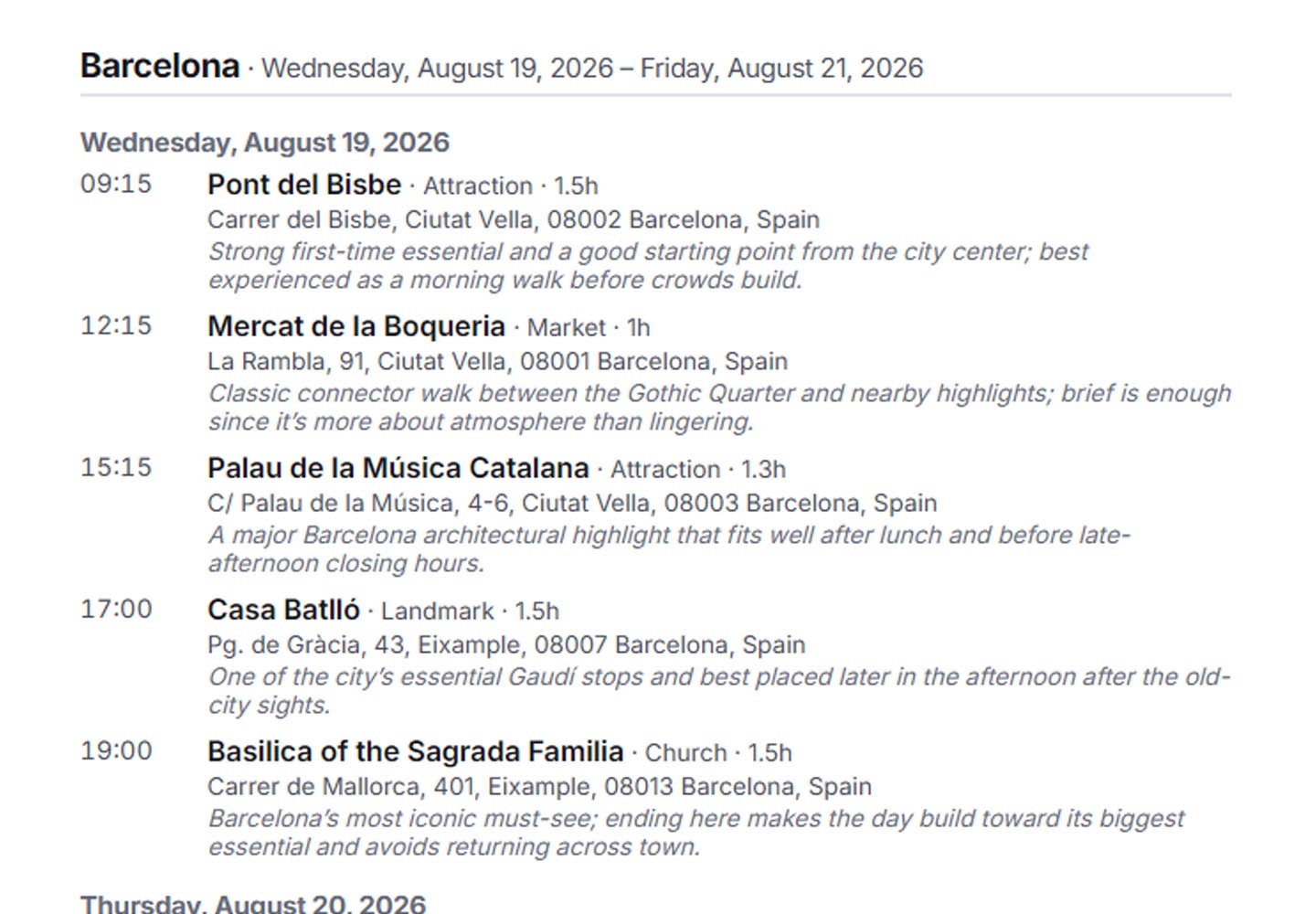 Dayworthy feature screenshot placeholder showing a printable itinerary view.