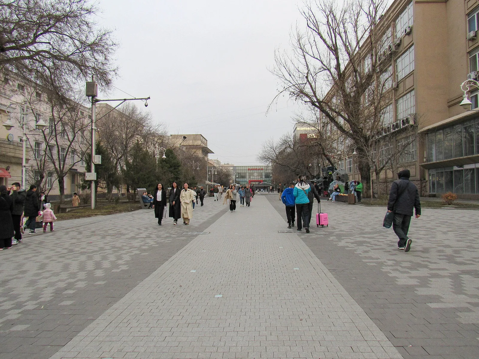 Zhibek Zholy pedestrian street in Almaty
