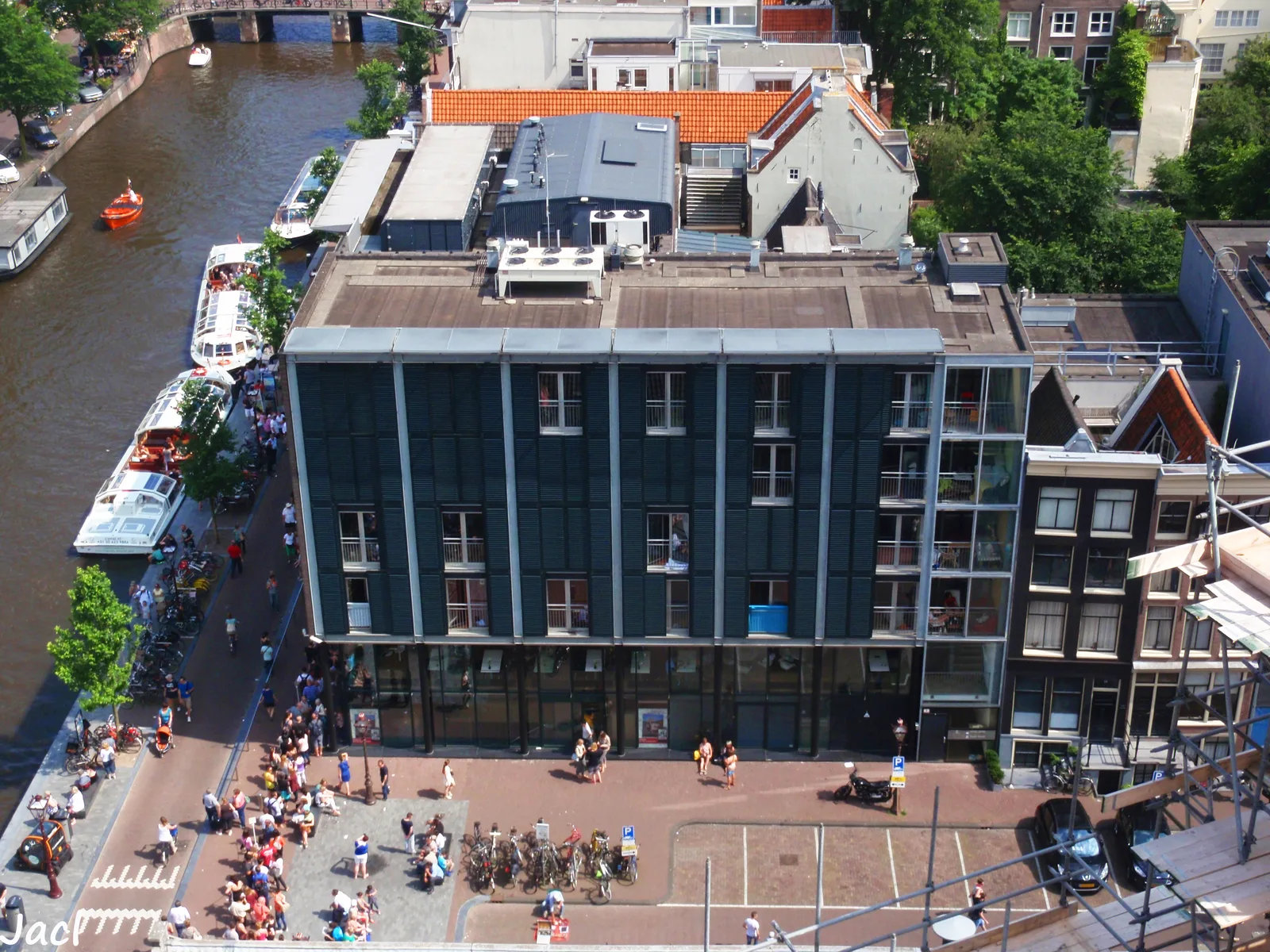 The exterior of Anne Frank House in Amsterdam