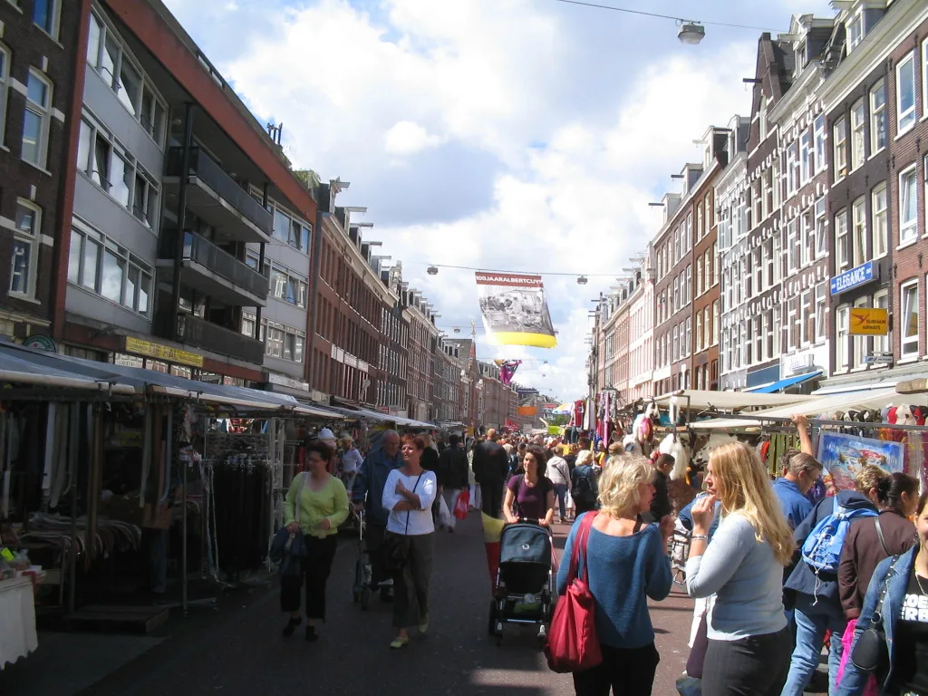Stalls at Albert Cuyp Markt in Amsterdam
