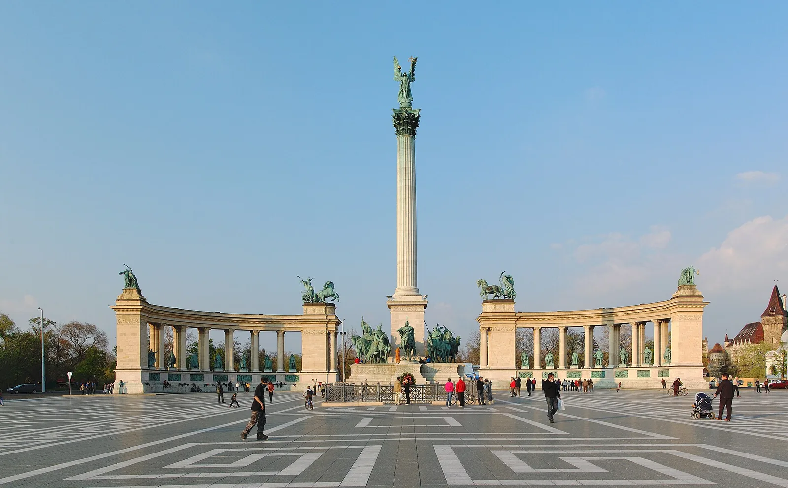 The Millennium Monument and colonnades of Heroes’ Square