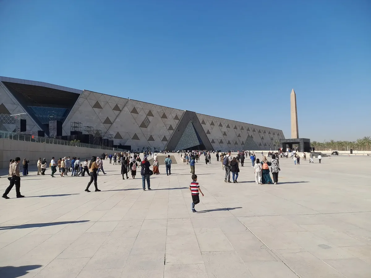 The Grand Egyptian Museum near the Giza Plateau