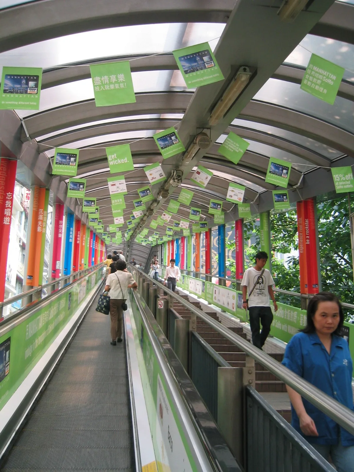Central-Mid-Levels Escalators in Hong Kong