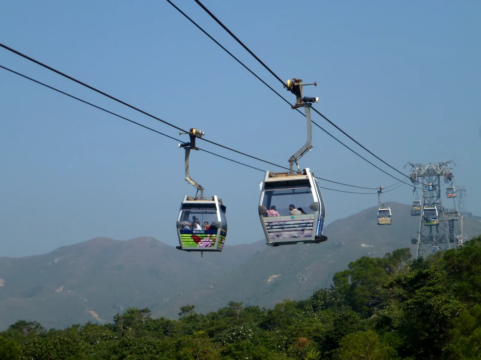 Ngong Ping 360 cable car on Lantau Island, Hong Kong
