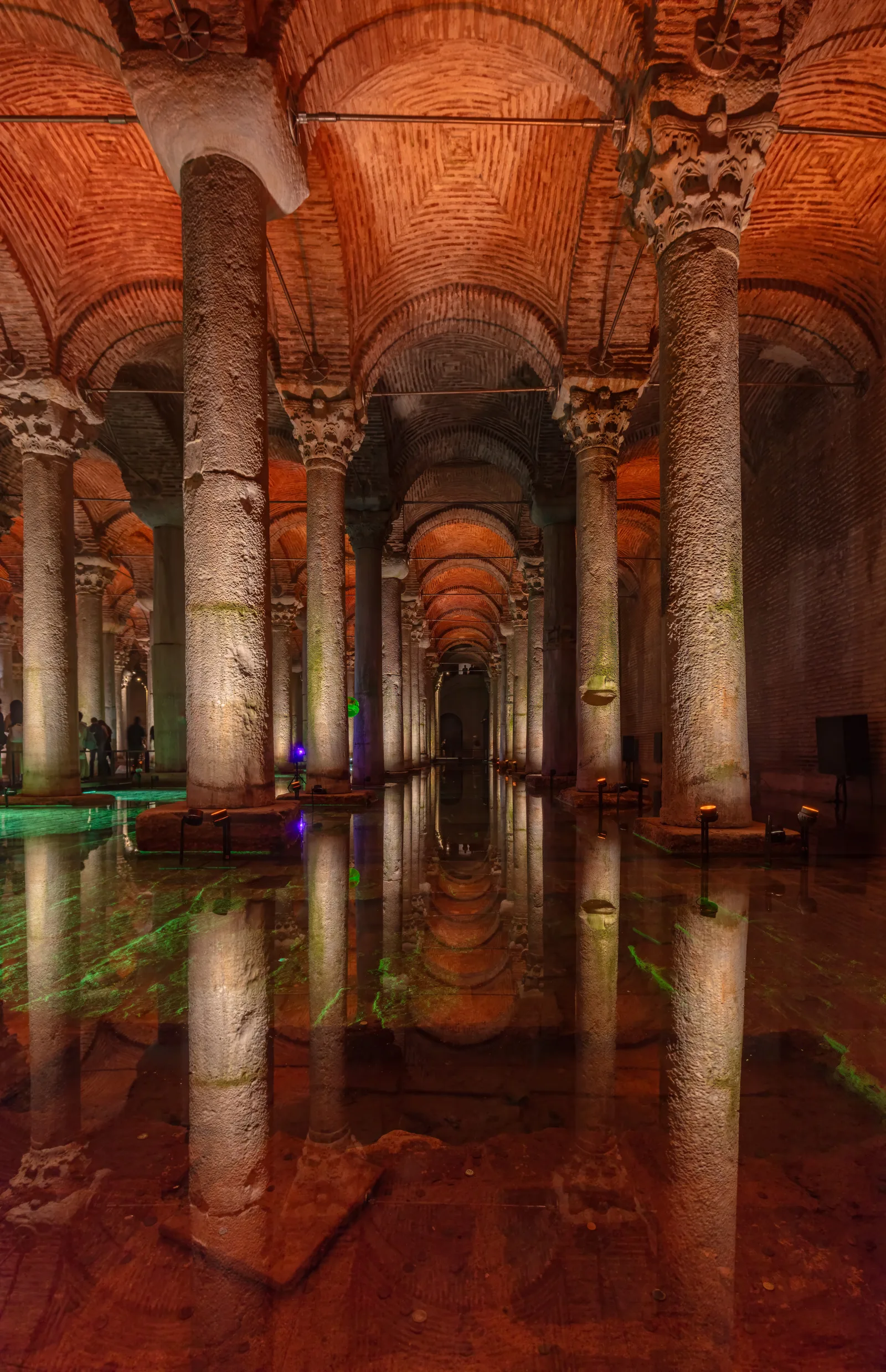 The columned underground Basilica Cistern in Istanbul