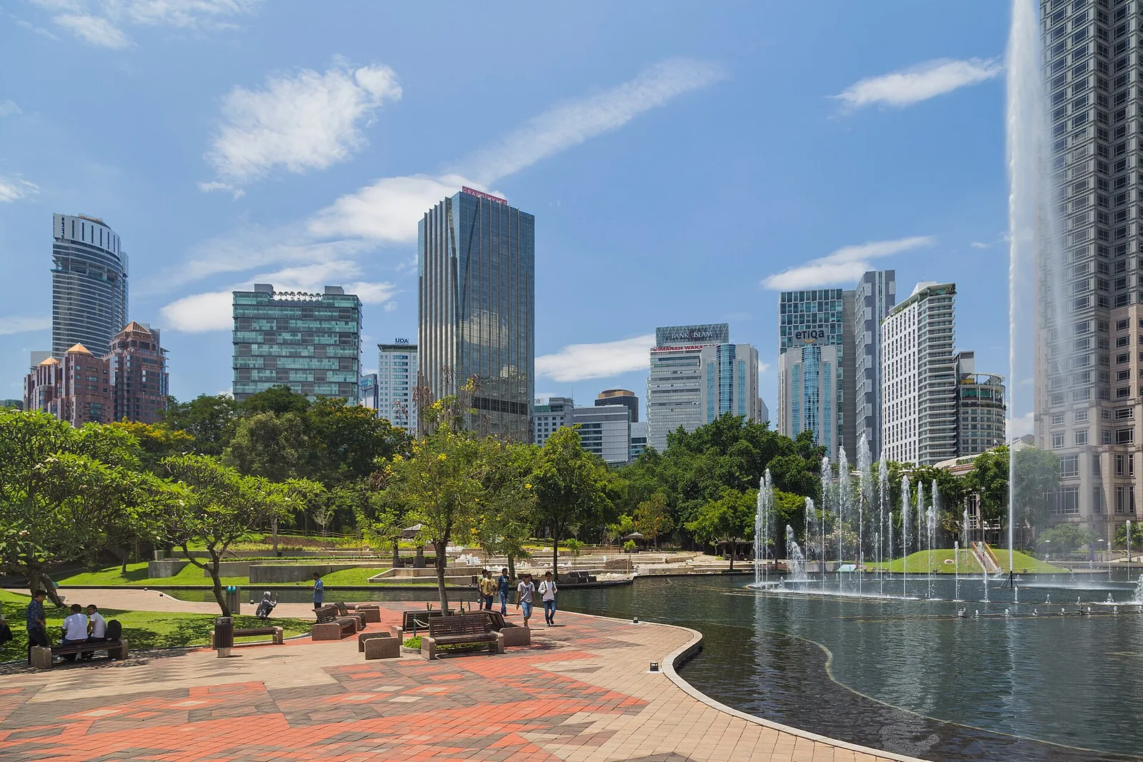 KLCC Park and the Kuala Lumpur skyline, used as the thumbnail for a 3-day Kuala Lumpur itinerary