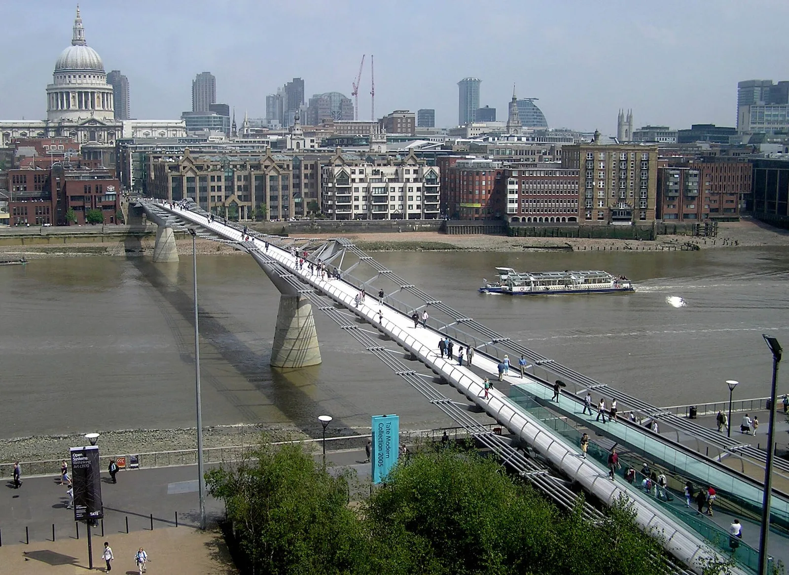 Millennium Bridge with St Paul’s Cathedral views