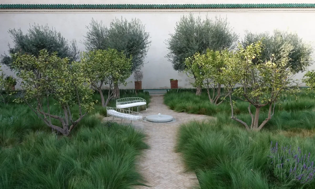 Garden courtyard at Le Jardin Secret in Marrakech