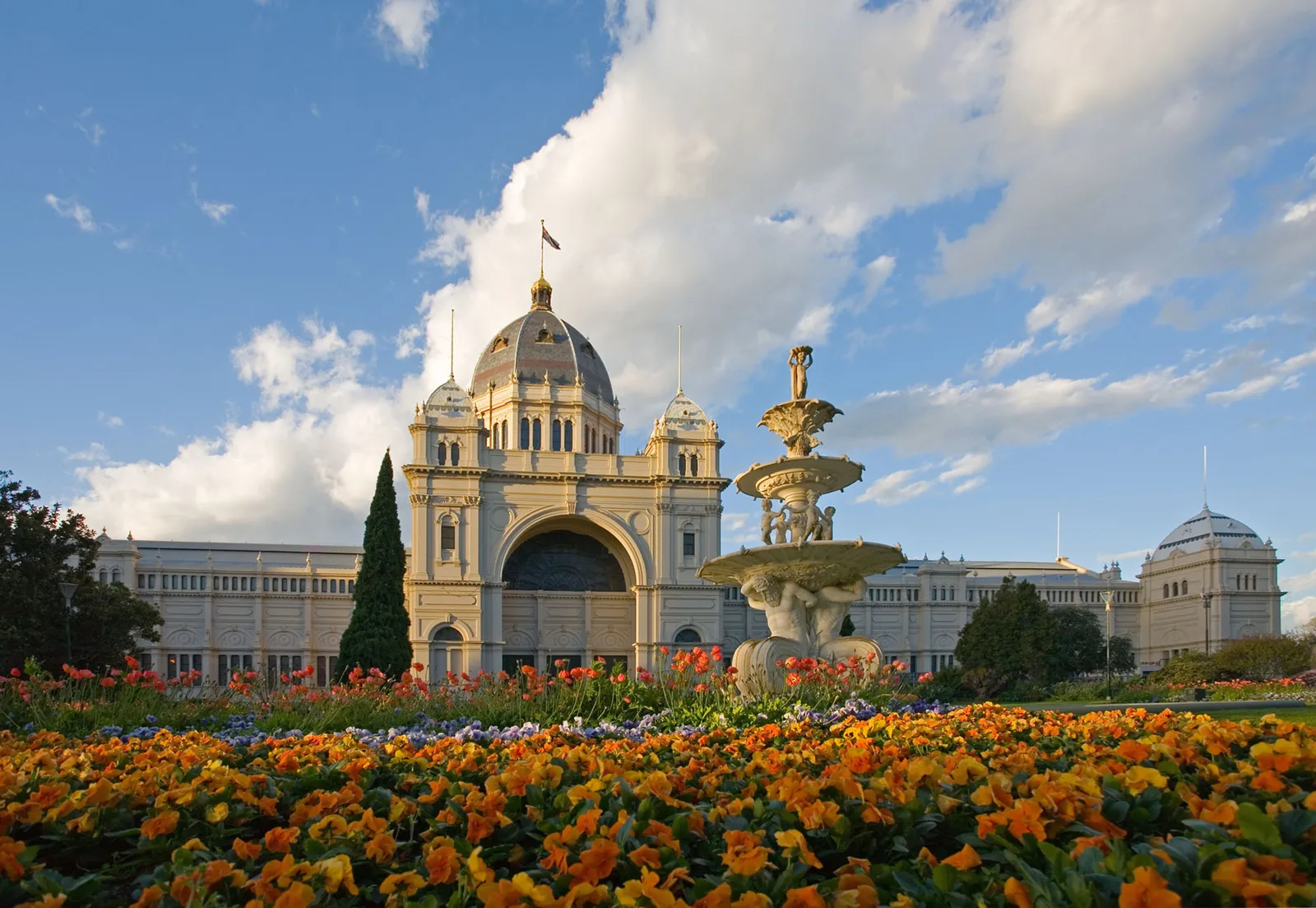 The domed Royal Exhibition Building in Carlton Gardens