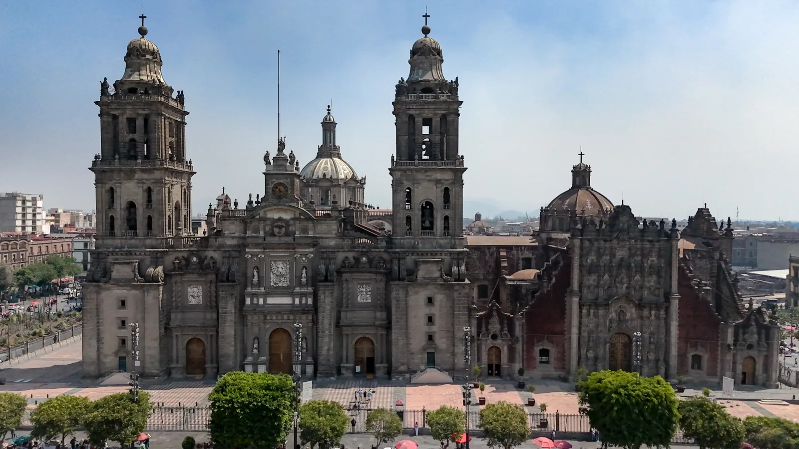 Mexico City Metropolitan Cathedral beside the Zócalo