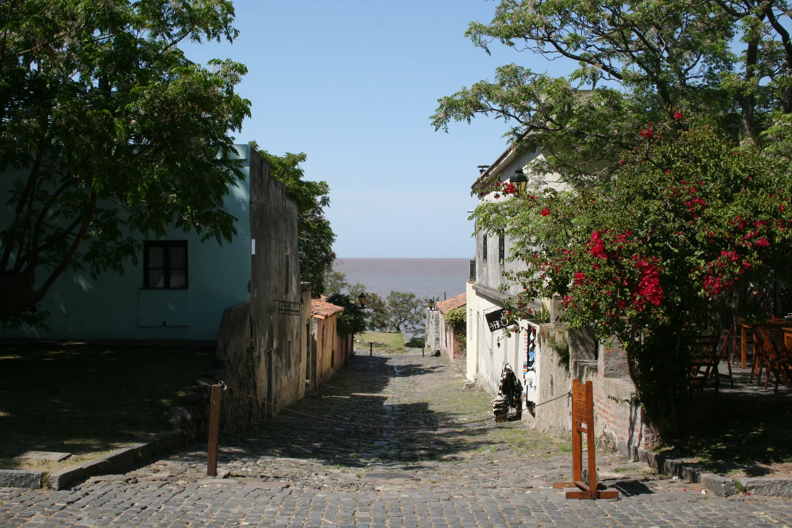 Historic street in Colonia del Sacramento, Uruguay