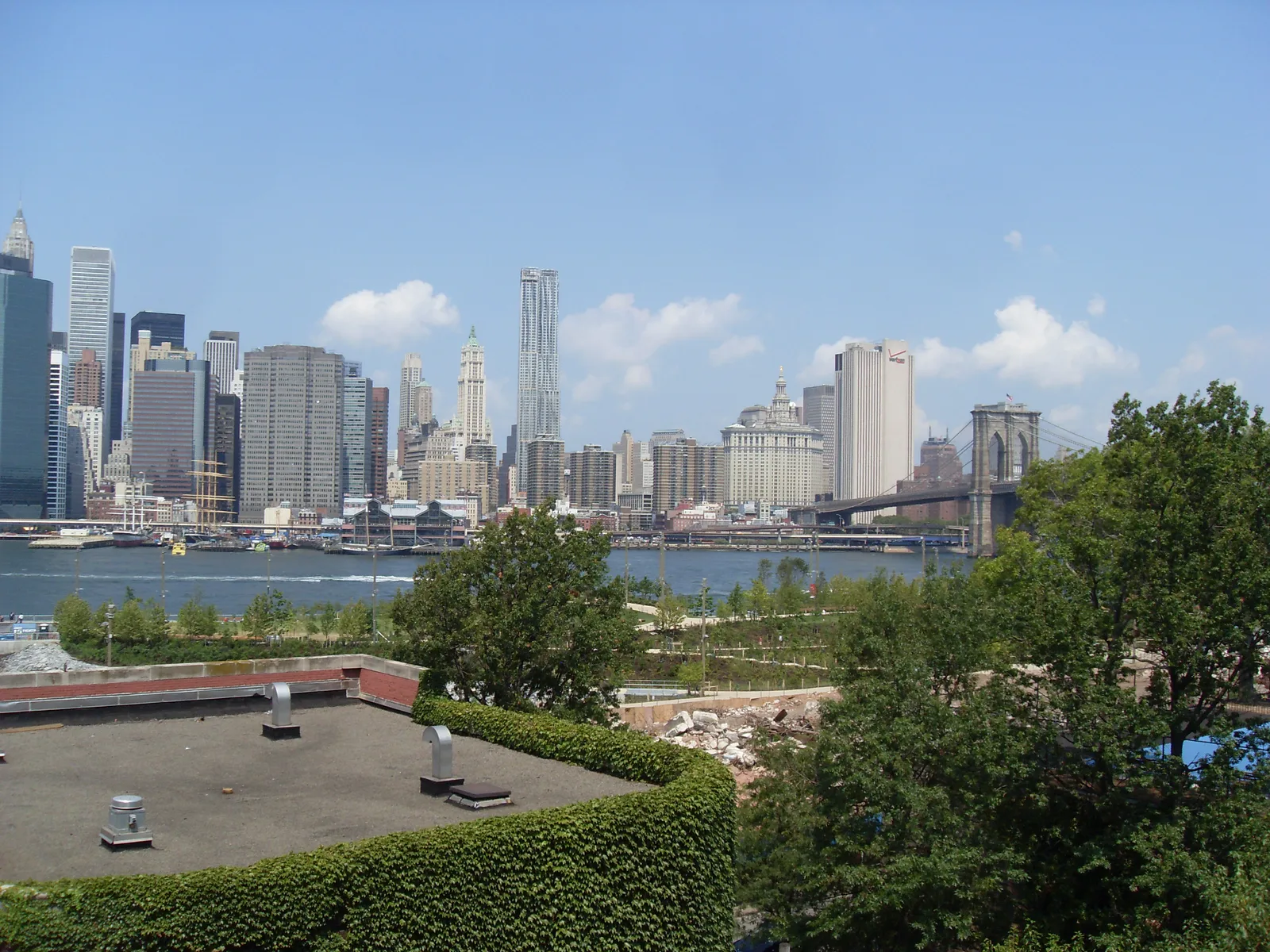 Brooklyn Bridge Park waterfront in New York