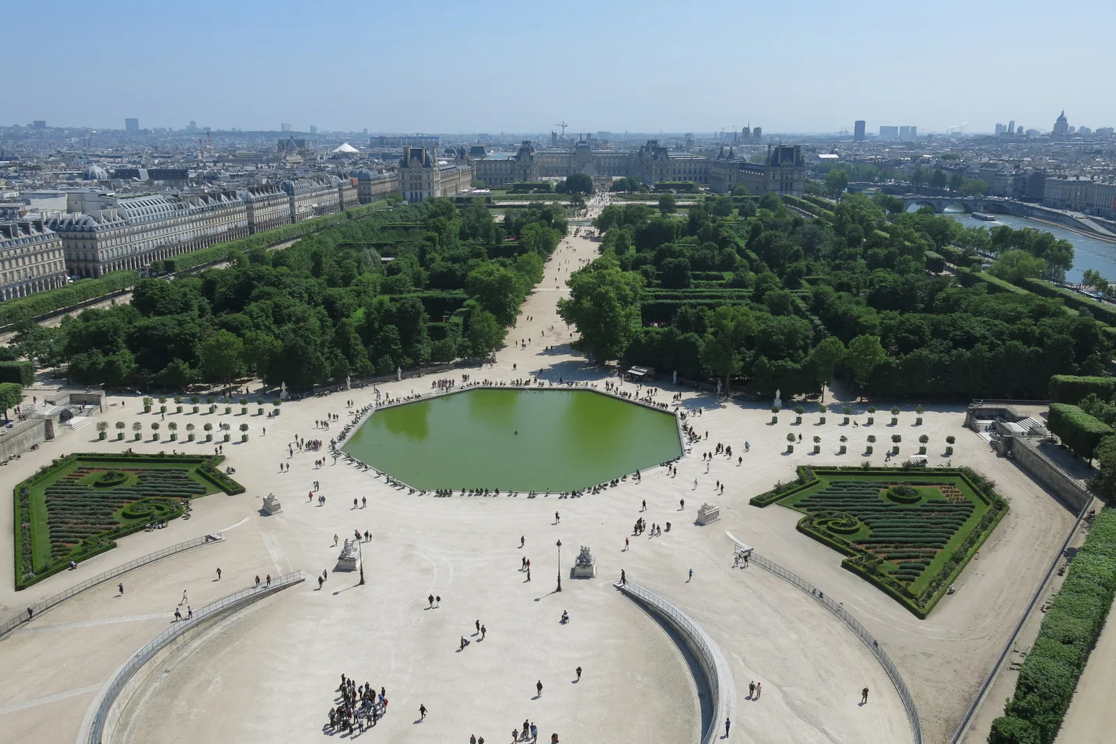 Tuileries Garden between the Louvre and central Paris