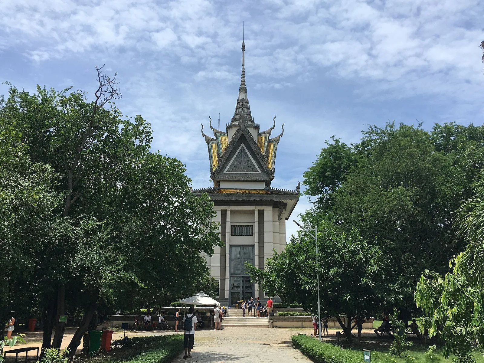 The memorial stupa at the Choeung Ek Genocidal Center