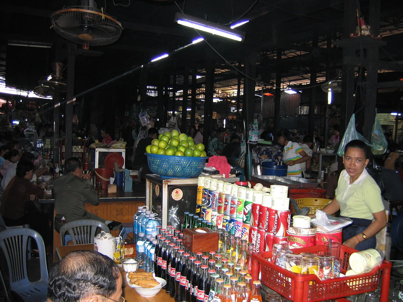 Stalls under the covered halls of Toul Tompong (Russian) Market