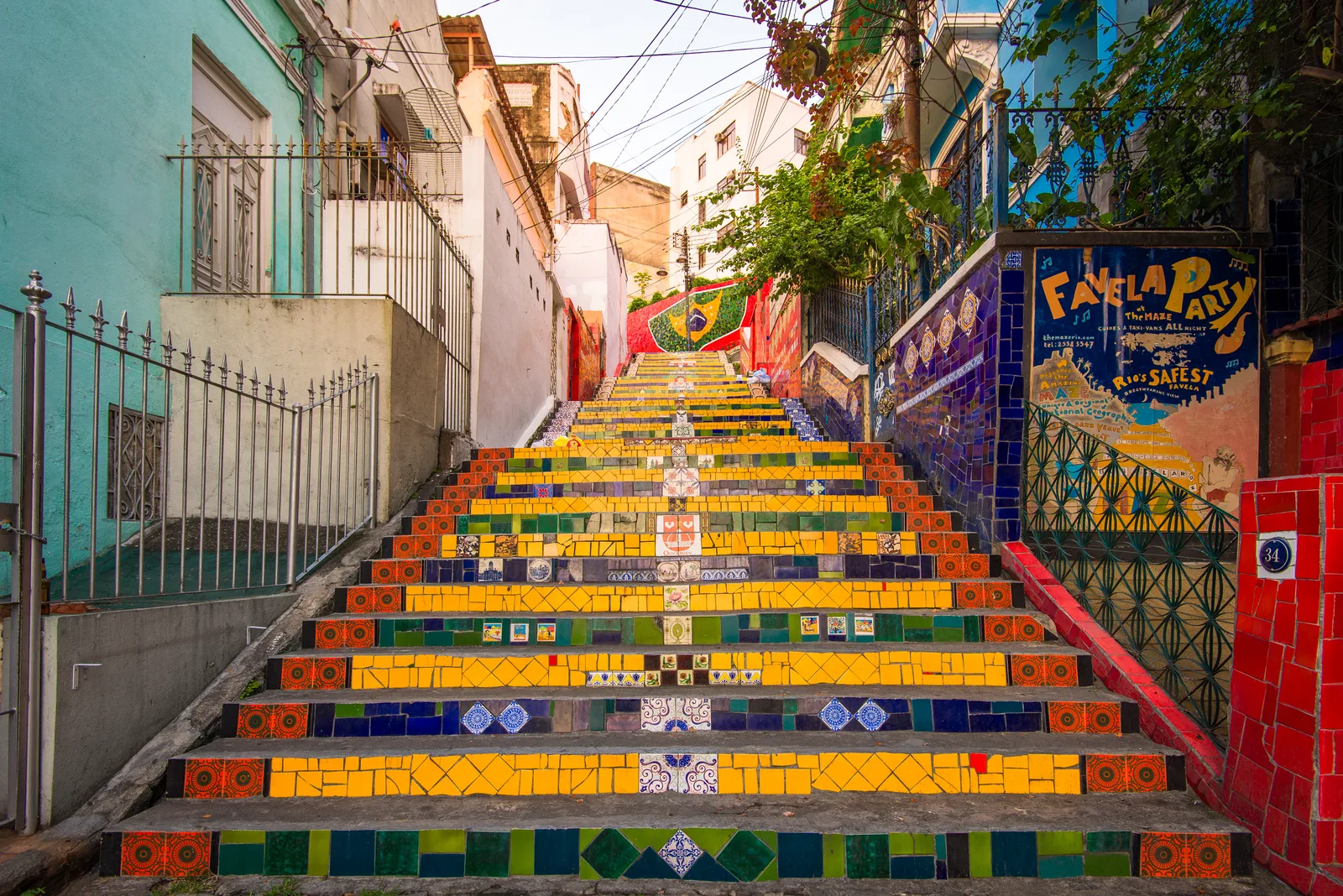 Escadaria Selarón tiled staircase in Rio de Janeiro