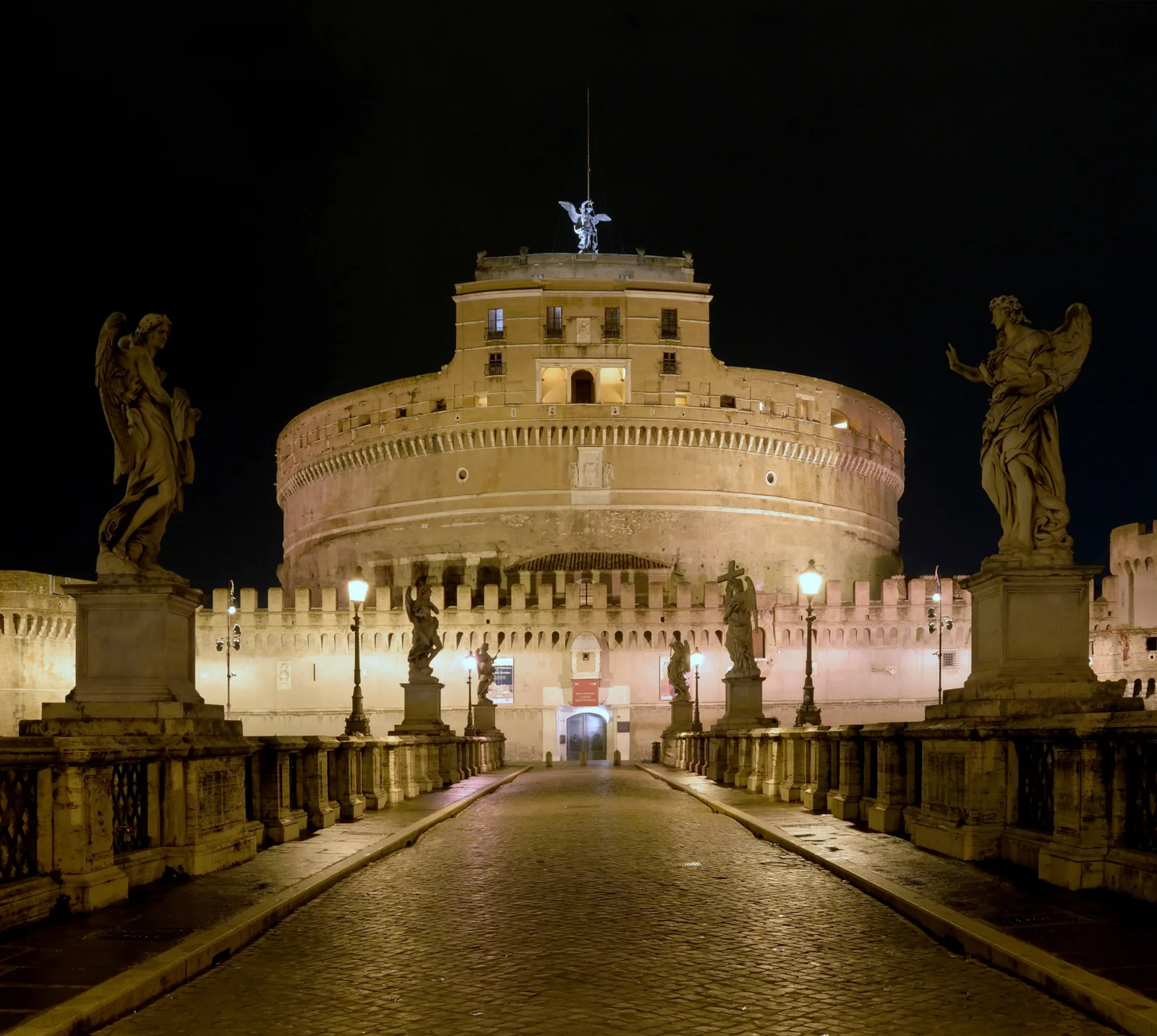 Castel Sant’Angelo beside the Tiber in Rome