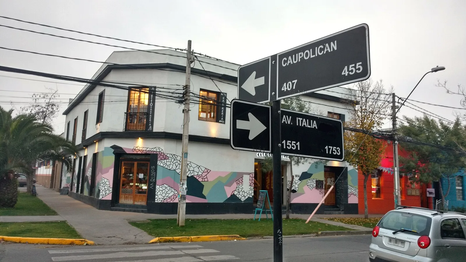 Barrio Italia street scene in Santiago