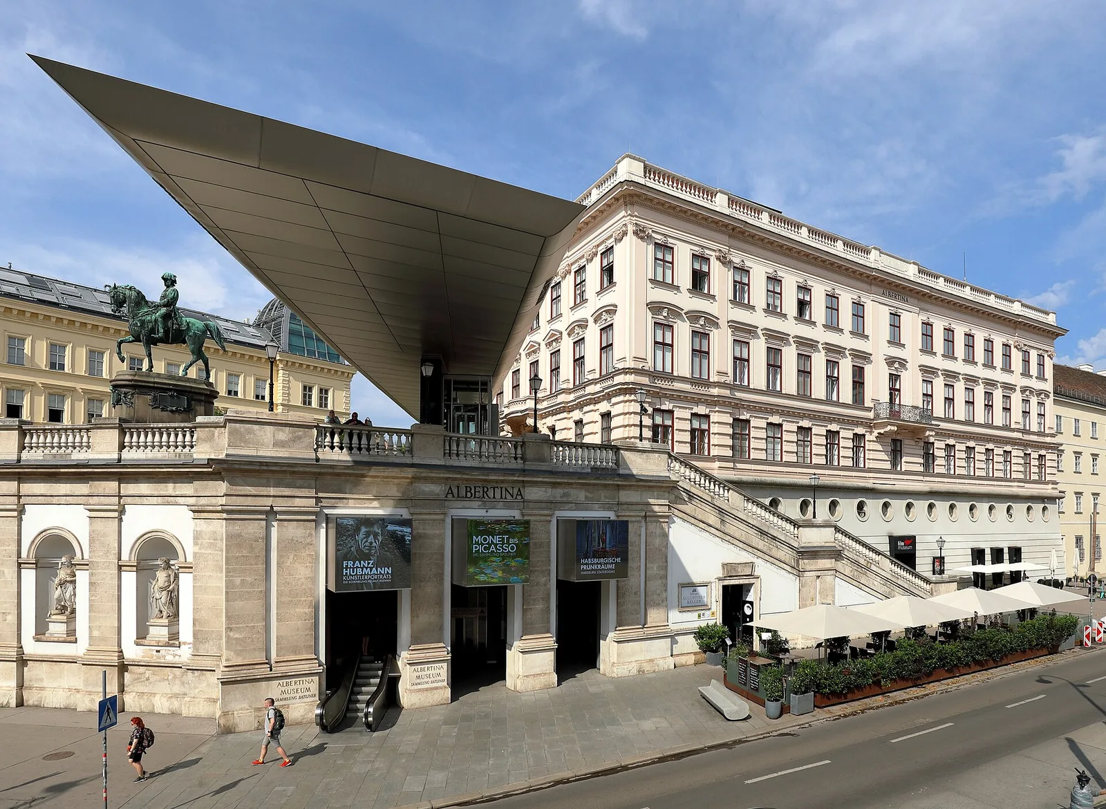 The Albertina museum's facade in central Vienna